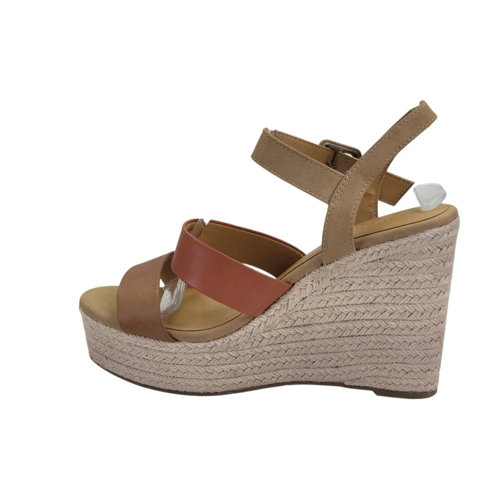 Coconuts by Matisse Ping Women's Brown Espadrille Platform Sandals Size 10M